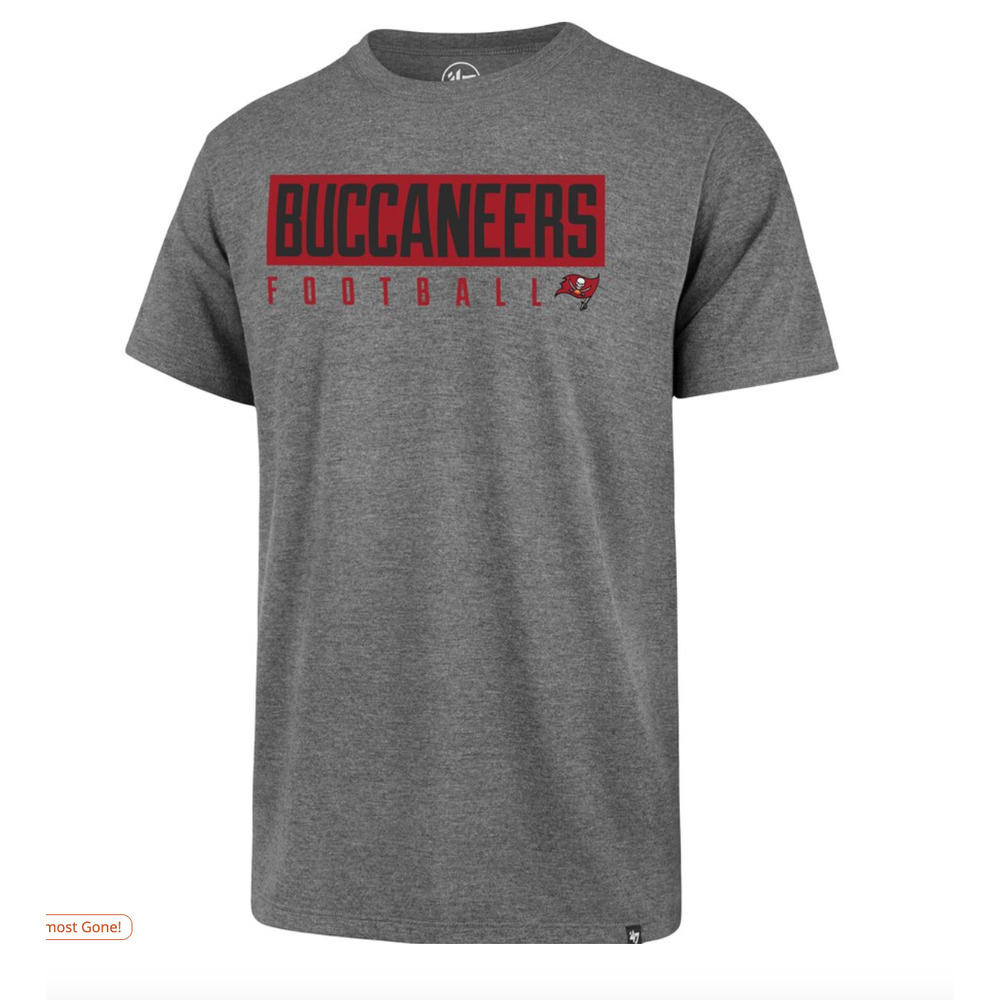 NWT NEW Tampa Bay Buccaneers '47 Dub Major Super Rival T-Shirt Gray size small